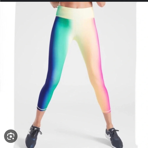 ATHLETA LOVE PROUDLY RAINBOW LEGGINGS - Picture 1 of 6